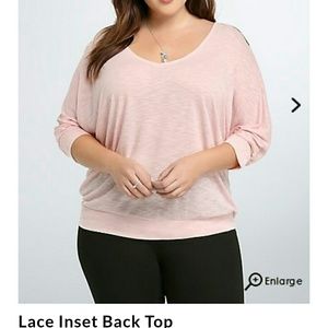 Torrid lace inset top